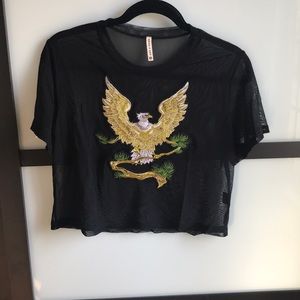 Eagle black crop top